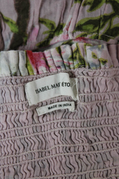 Isabel Marant Etoile Womens Pink Floral Cotton Mini Skirt Size 38