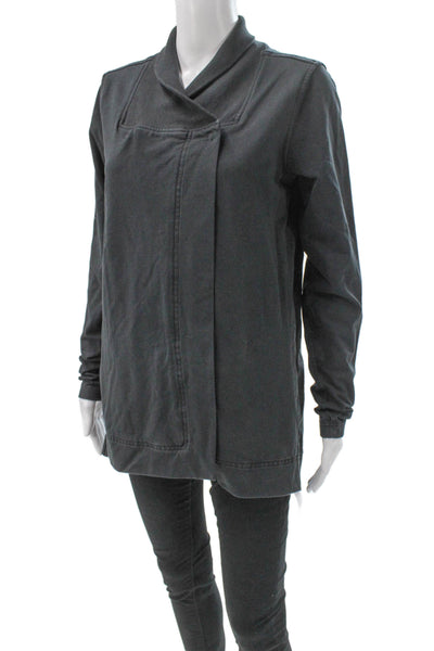 Lululemon Womens Gray Collared Button Knit Cardigan Long Sleeve Size 6