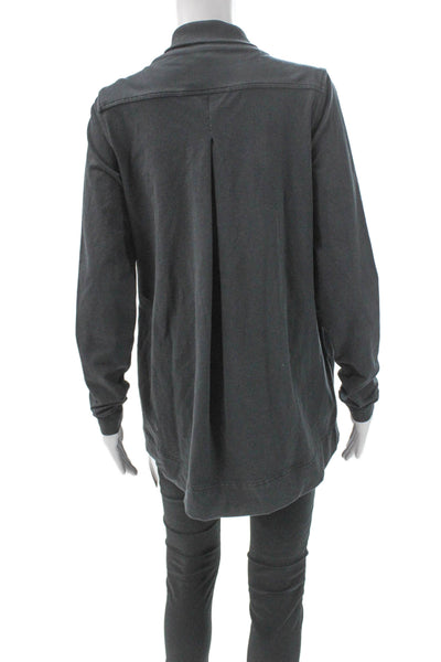 Lululemon Womens Gray Collared Button Knit Cardigan Long Sleeve Size 6