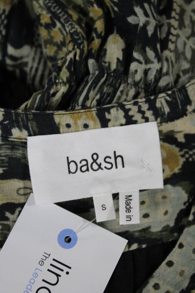 Ba&Sh Womens Fit & Flare Dress Multicolor V-Neck Short Sleeve Boho Size S