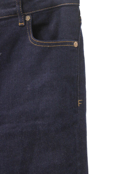 Frame Womens Flared Jeans Blue High Waist Denim Button 32in Size 28