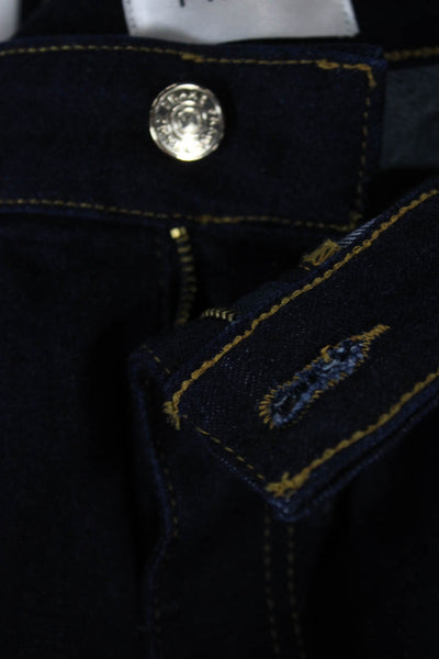 Frame Womens Flared Jeans Blue High Waist Denim Button 32in Size 28