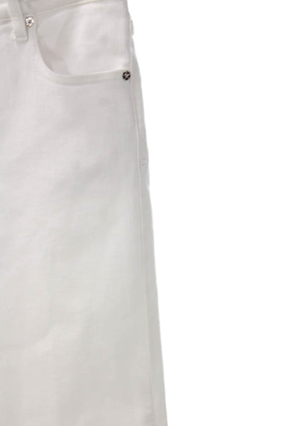 Frame Womens Cropped High Waist White Jeans Size 28