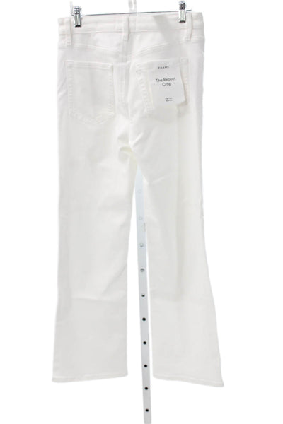 Frame Womens Cropped High Waist White Jeans Size 28