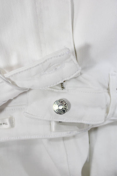 Frame Womens Cropped High Waist White Jeans Size 28