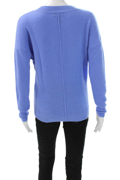 Aqua Cashmere Women Blue V-Neck Pullover Sweater 100% Cashmere Size XS