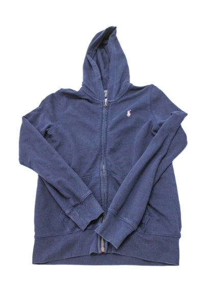 Polo Ralph Lauren Boys Cotton Full Zip Long Sleeve Hoodie Blue Size XL