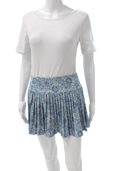 Laura Ashley Womens Pleated Multicolor Polyester Mini Skort Size S