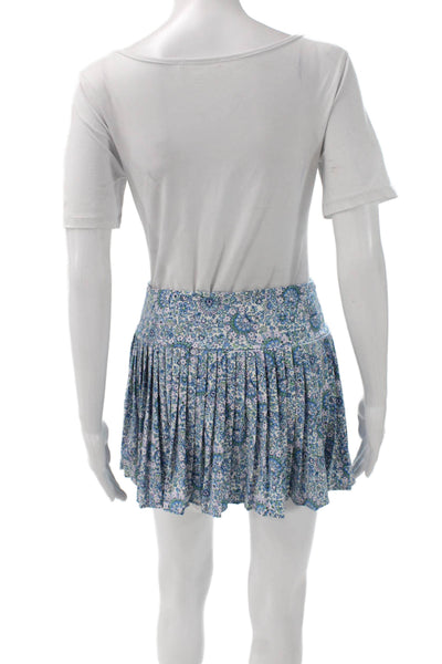 Laura Ashley Womens Pleated Multicolor Polyester Mini Skort Size S