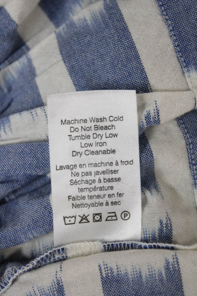 Veronica Beard Women A-Line Mini Check Cotton Skirt Blue Size S