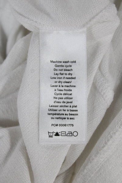Rag & Bone Womens Basic V-Neck White Rayon Short Sleeve T-Shirt Size S