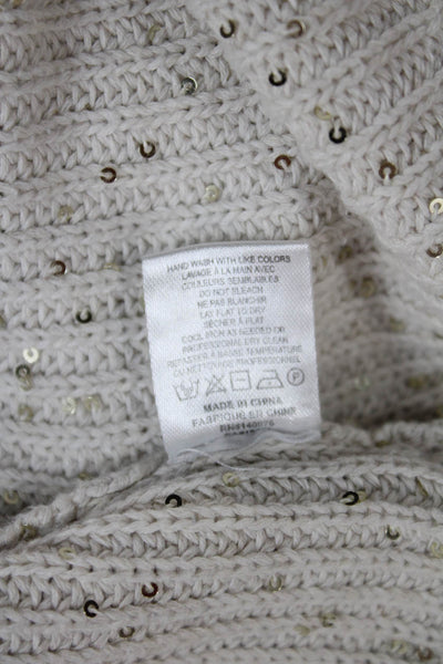 Generation Love Womens Sweater White Cotton Crew Neck Long Sleeve Size S