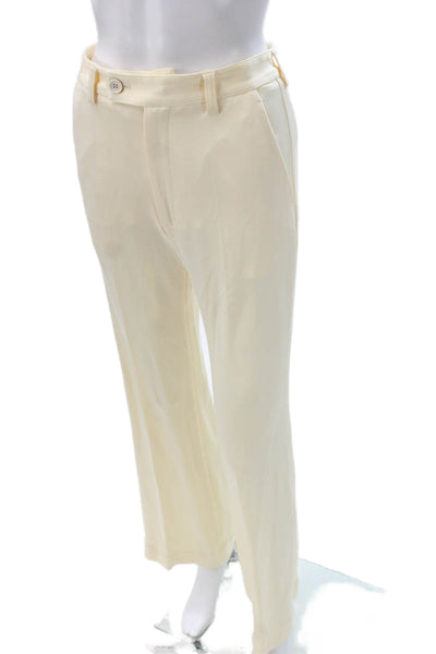 Marni Womens Ivory Viscose Blend Dress Pants Button Closure Size 38