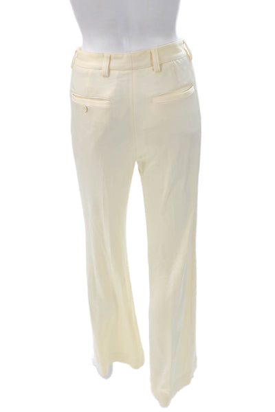 Marni Womens Ivory Viscose Blend Dress Pants Button Closure Size 38