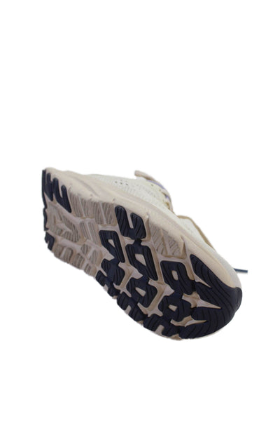 HOKA Womens Kawana Lace Up Running Sneakers White Lavender Size 7.5