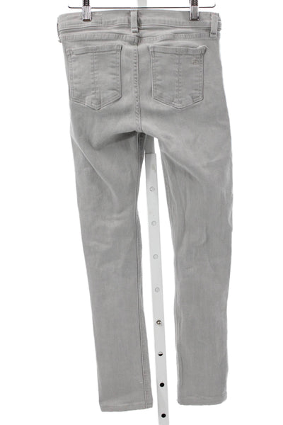 Rag & Bone Jean Womens Skinny Gray Jeans Low Rise Cotton Blend Size 26