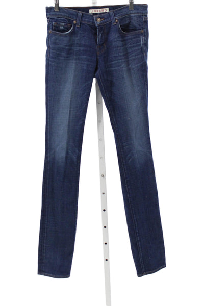 J Brand Women Blue Skinny Jeans Cotton Low Rise Inseam 34 Size 27