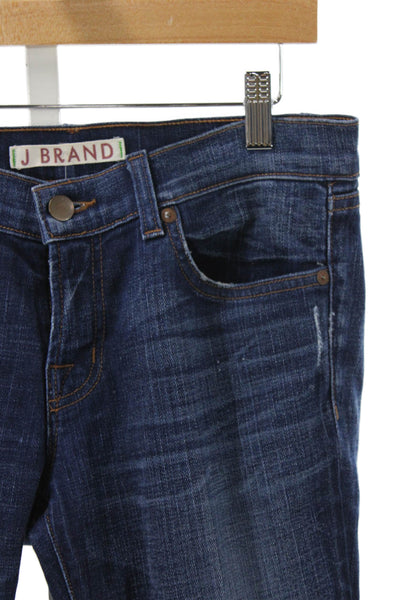 J Brand Women Blue Skinny Jeans Cotton Low Rise Inseam 34 Size 27