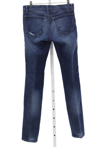J Brand Women Blue Skinny Jeans Cotton Low Rise Inseam 34 Size 27