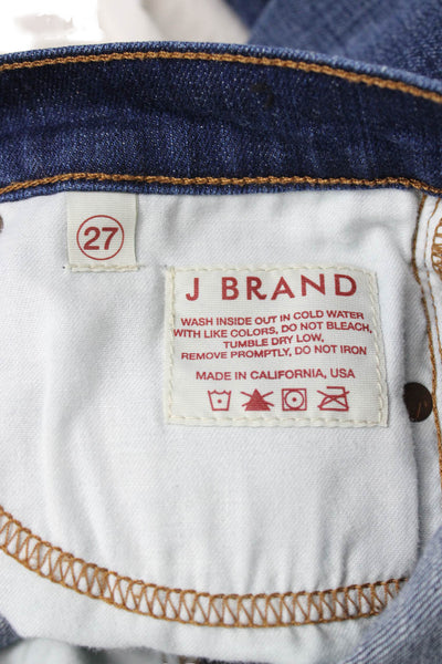 J Brand Women Blue Skinny Jeans Cotton Low Rise Inseam 34 Size 27