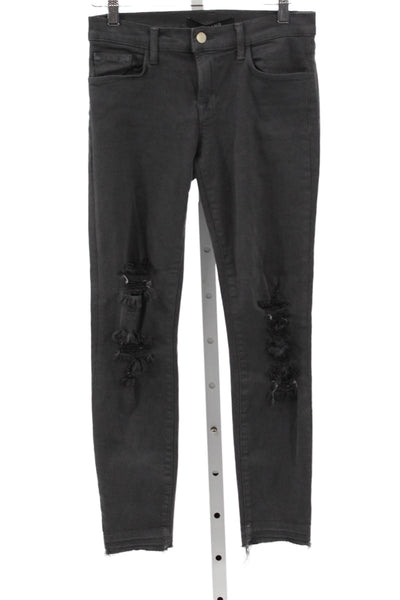 J Brand Womens Gray Skinny Low Rise Jeans Button Inseam 26 Size 25