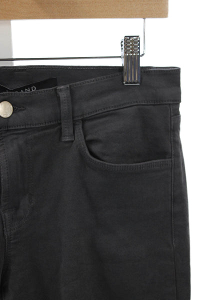 J Brand Womens Gray Skinny Low Rise Jeans Button Inseam 26 Size 25