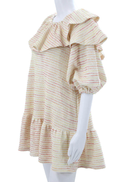 Something Navy Women Shift Dress Striped Scoop Neck Half Sleeve Size XS