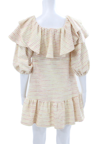 Something Navy Women Shift Dress Striped Scoop Neck Half Sleeve Size XS