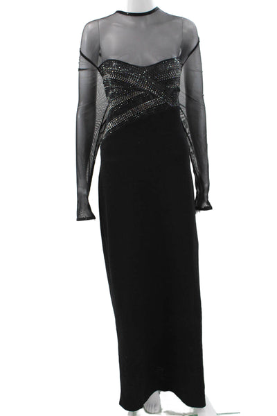 St. John Collection By Marie Gray Women Maxi Wool Long Sleeve Dress Size 8