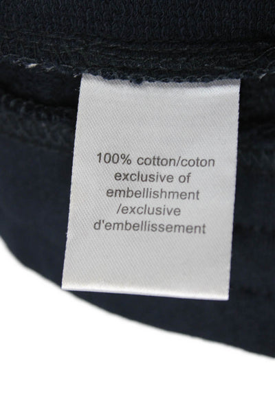 Pam & Gela Women Track Pants Blue Cotton Drawstring Inseam 32 Size PP