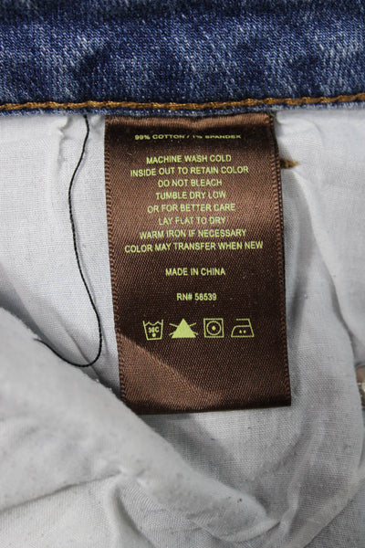 KUT from the Kloth Women Cropped Blue Mid-Rise Jeans Size 16