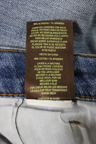 KUT from the Kloth Women Cropped Blue Mid-Rise Jeans Size 16