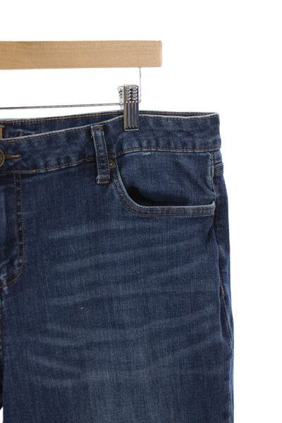 KUT from the Kloth Women Straight Jeans Mid Rise Blue Button Fly Size 16