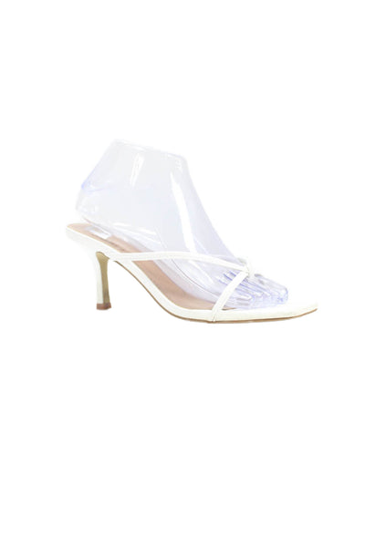Dolce Vita Womens Thong Slide On Sandal Heels White Size 7