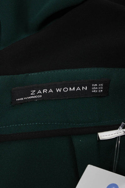 Zara Woman Womens Green Halter Sleeveless Jumpsuit Zip Polyester Size XS