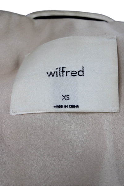 Wilfred Womens Blazer Black Polyester 3/4 Sleeve Button Size XS