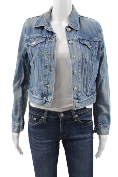 Levi Strauss & Co Womens Basic Jacket Blue 100% Cotton Long Sleeve Size S