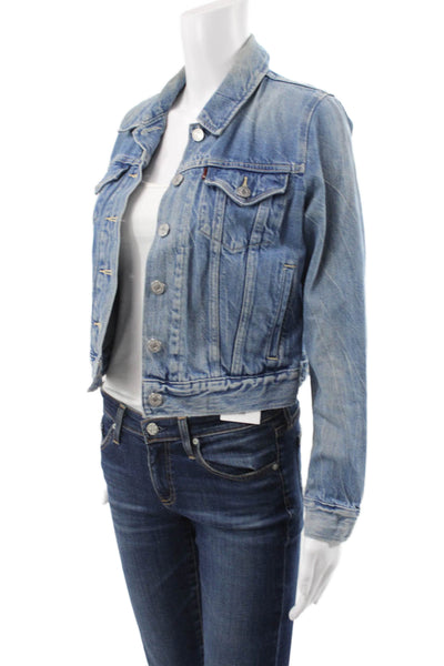Levi Strauss & Co Womens Basic Jacket Blue 100% Cotton Long Sleeve Size S