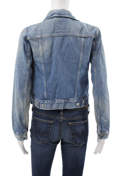 Levi Strauss & Co Womens Basic Jacket Blue 100% Cotton Long Sleeve Size S