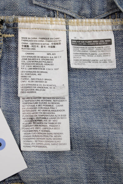 Levi Strauss & Co Womens Basic Jacket Blue 100% Cotton Long Sleeve Size S
