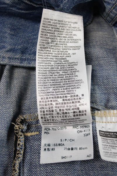 Levi Strauss & Co Womens Basic Jacket Blue 100% Cotton Long Sleeve Size S