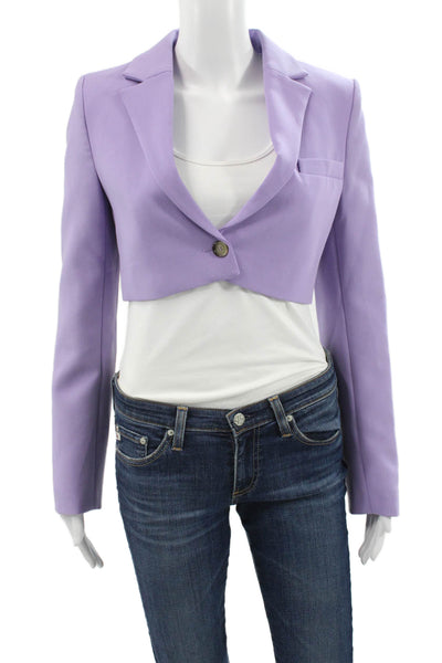 Zara Womens Basic Jacket Purple Long Sleeve Button Size XS
