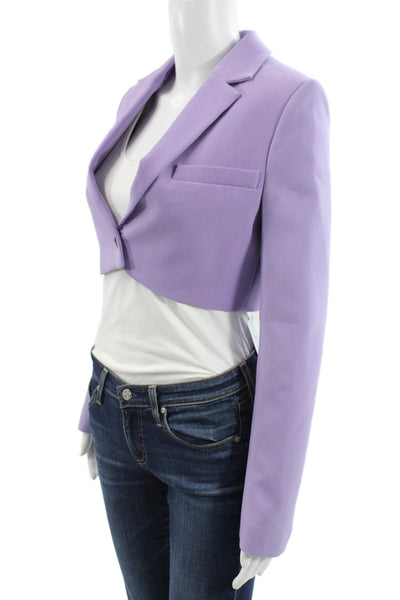 Zara Womens Basic Jacket Purple Long Sleeve Button Size XS