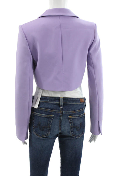 Zara Womens Basic Jacket Purple Long Sleeve Button Size XS