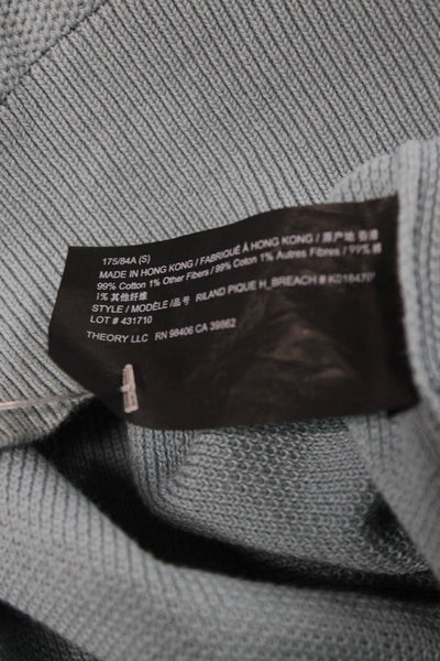 Theory Mens Pullover Sweater Blue Crew Neck 99% Cotton Size S