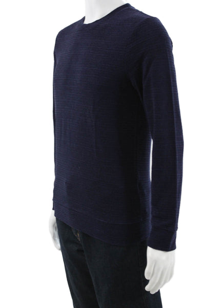 APC Mens Blue Pullover Sweater Crew Neck 76% Cotton 24% Lyocell Size M