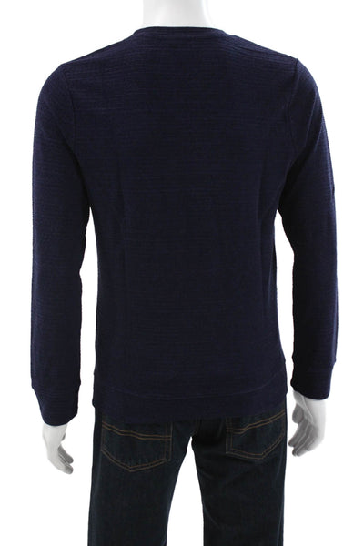 APC Mens Blue Pullover Sweater Crew Neck 76% Cotton 24% Lyocell Size M