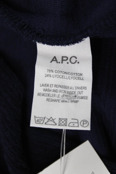 APC Mens Blue Pullover Sweater Crew Neck 76% Cotton 24% Lyocell Size M