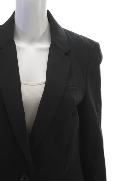 Veronica Beard Womens Black Virgin Wool Blazer Button Size 8