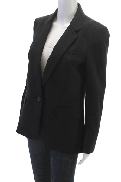 Veronica Beard Womens Black Virgin Wool Blazer Button Size 8